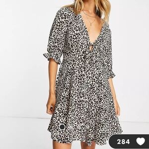 Mini dress in animal print